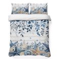 thumbnail image 1 of King Quilt Set 96''x106'', Blue Coastal Starfish Lightweight Bedspread Coverlet with 2 Pillow Shams, Beach Nautical Shell Eucalyptus Wooden Breathable All Season Quilt Bedding for Bedroom/Guest Room, 1 of 9