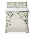 thumbnail image 1 of King Quilt Set 96''x106'', Eucalyptus Leaf Lightweight Bedspread Coverlet Set with 2 Pillow Shams, Watercolor Green Plant Vintage Country Breathable All Season Quilt Bedding for Bedroom/Guest Room, 1 of 9