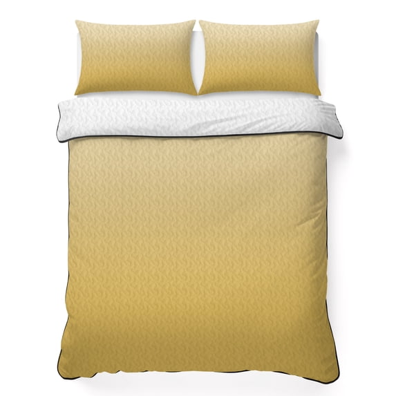 King Quilt Set 96''x106'', Orange Yellow Ombre Lightweight Bedspread Coverlet Set with 2 Pillow Shams, Modern Abstract Art Gradient Breathable All Season Quilt Bedding for Bedroom/Guest Room
