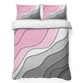 thumbnail image 1 of King Quilt Set 96''x106'', Pink Grey Ombre Lightweight Bedspread Coverlet Set with 2 Pillow Shams, Modern Geometric Abstract Cream Breathable All Season Quilt Bedding for Bedroom/Guest Room, 1 of 9