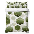 thumbnail image 1 of King Quilt Set 96''x106'', Sage Green Marble Lightweight Bedspread Coverlet Set with 2 Pillow Shams, Gold White Geometric Hexagon Modern Breathable All Season Quilt Bedding for Bedroom/Guest Room, 1 of 9