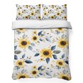thumbnail image 1 of King Quilt Set 96''x106'', Sunflower Lightweight Summer Bedspread Coverlet Set with 2 Pillow Shams, Spring Floral Vintage Summer Botanical Breathable All Season Quilt Bedding for Bedroom/Guest Room, 1 of 9
