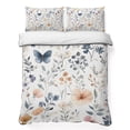 thumbnail image 1 of King Quilt Set 96''x106'', Watercolor Flower Lightweight Bedspread Coverlet Set with 2 Pillow Shams, Spring Farm Leaf Country Retro Plant Breathable All Season Quilt Bedding for Bedroom/Guest Room, 1 of 9