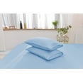 thumbnail image 1 of King Rayon Made From Bamboo Sheet Set - Softer Than Cotton King Size - Wrinkle Free - 16" Deep Pockets - 4 Piece - 1 Fitted Sheet, 1 Flat, 2 Pillowcases King Light Blue, 1 of 3