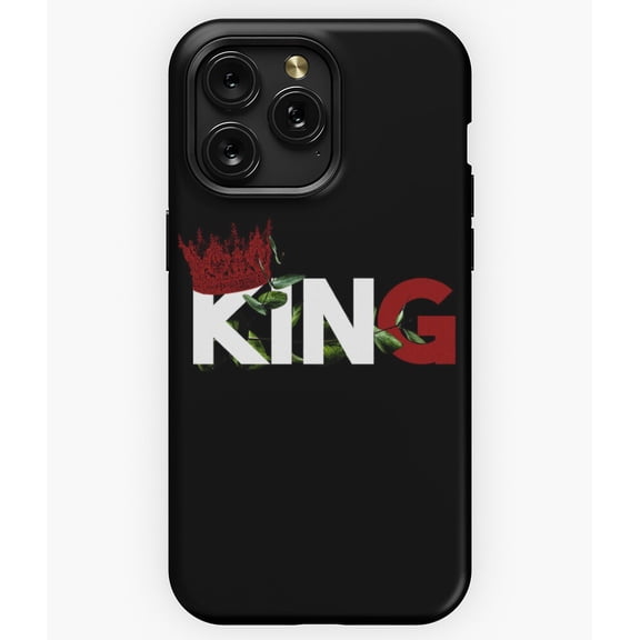 King Red Crown Green Flowers M2129 Phone Case for iPhone 17 16 15 14 13 12 11 Pro Max