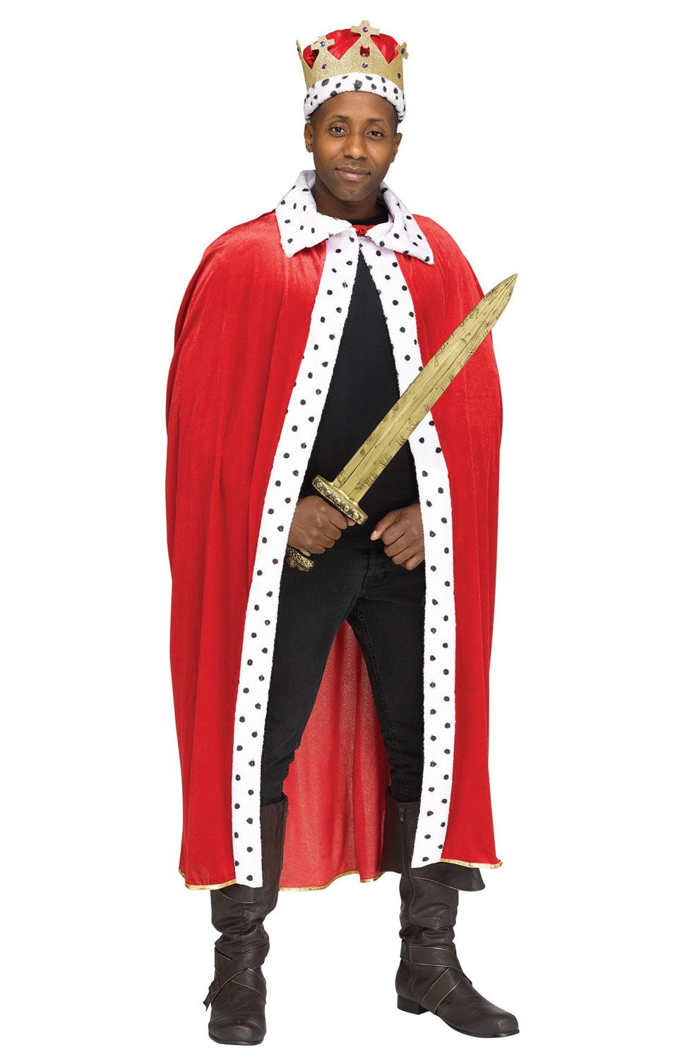 Red King Robe/Crown Adult Costume - Walmart.com
