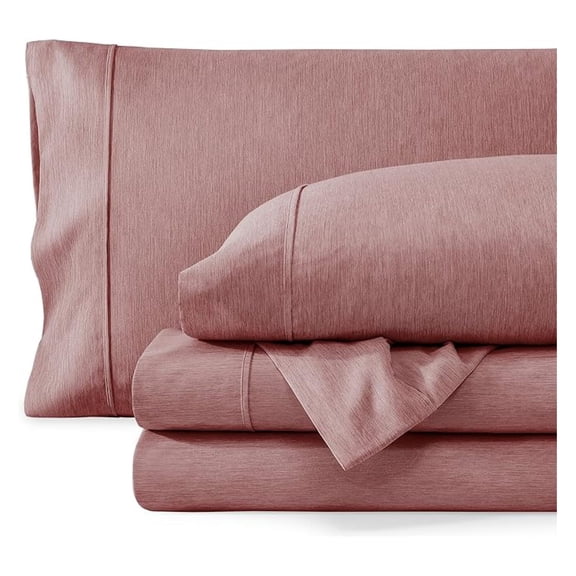 King Sheet Set - Luxury 1800 Ultra-Soft Microfiber Double Brushed - Deep Pockets - Easy Fit - 4 Piece Set - Bedding Sheets & Pillowcases (King, Heathered )