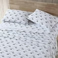 thumbnail image 1 of - King Sheets, Cotton Flannel Bedding Set, Brushed For Extra Softness, Cozy Home Decor (Dog Friends White, King), 1 of 10