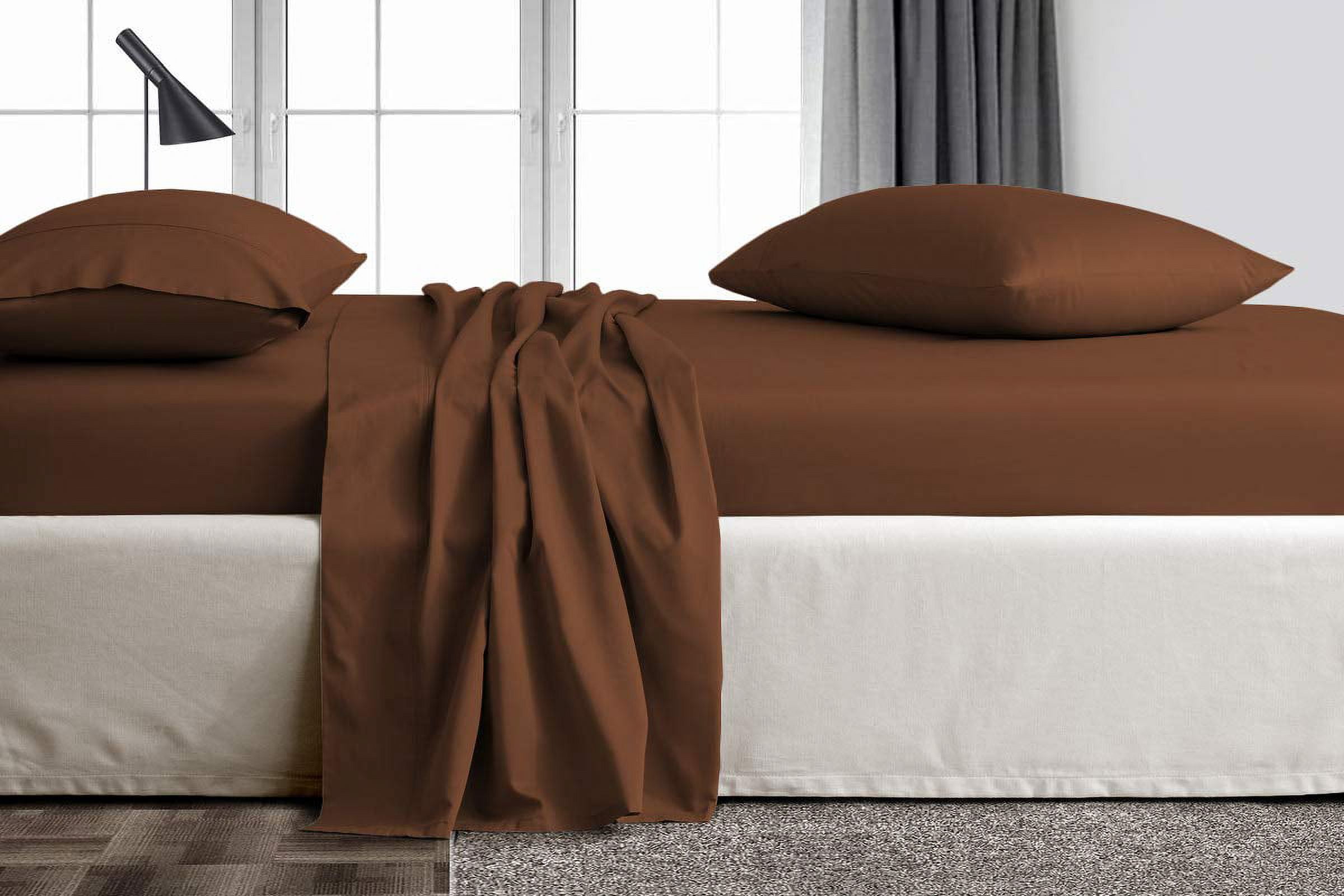 King Size 100 Egyptian Cotton 5 Piece Bedding, Luxury Sheet Set with