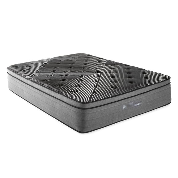 King Size 15" Mattress - Pure Ice Ultra For A Cooler And Soothing Sleep. 2" With Copper, Gel, Silver, Graphite To Enhance Airflow Relaxation. Perimeter Edge Wrapped Coils Decrease Disturbances.