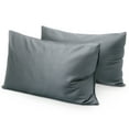 King Size 400 Thread Count Cotton Pillowcases Set of 2, Solid Percale