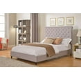 thumbnail image 1 of King Size 48 inch Upholstered Platform Bed Frame - Gray - Oliver & Smith, 1 of 4