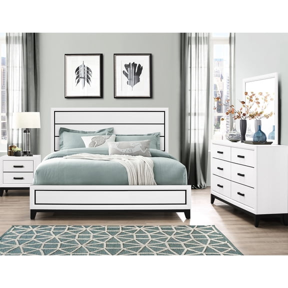 King Size 5-Piece Bedroom Set | Ideal for Bedroom Use with Low Profile Bed | Crafted from High - Quality Rubberwood | Solves Space and Style Needs