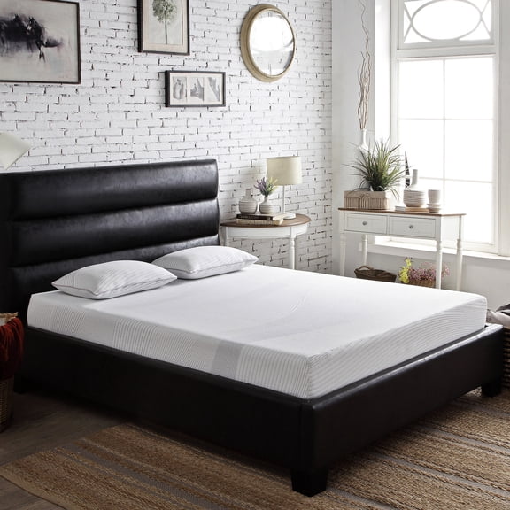 King Size 8-Inch Mattress | Soft Plush Layer for Pressure Relief | Breathable Knit Cover for Cooling | Suitable for Back & Side Sleepers