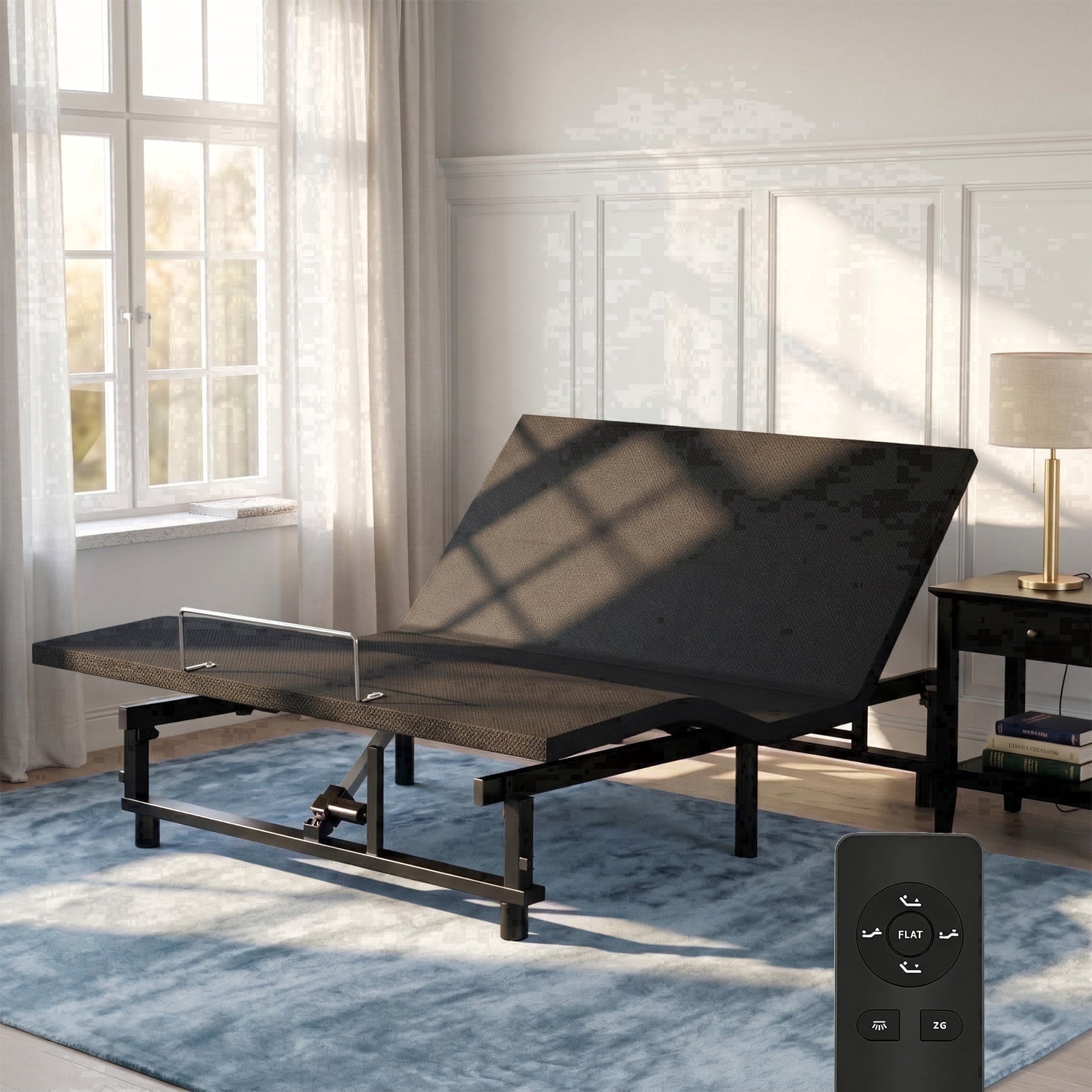 King Size Adjustable Bed Frame with Wireless Remote, Zero Gravity & Head & Foot Incline, Heavy-Duty Steel Frame, Whisper-Quiet Motor, Easy Installation