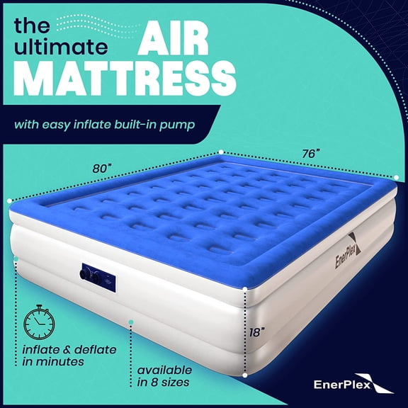 King Size Air Mattress with Built-in Pump