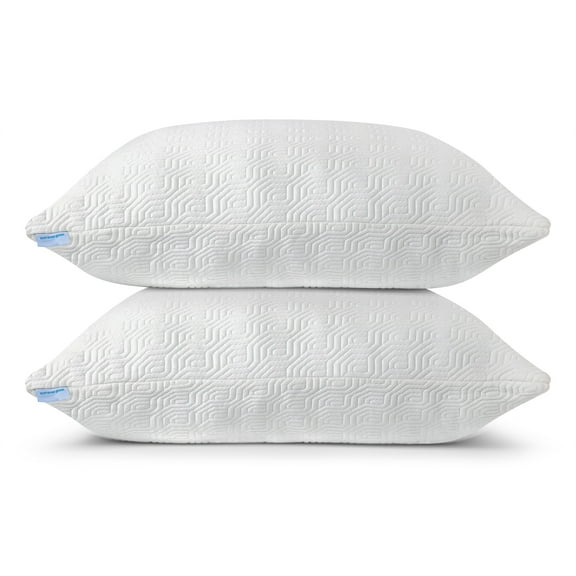 King Size Bamboo Pillow, Memory Foam Bed Pillows with Washable Pillowcases, King (1 Pack)