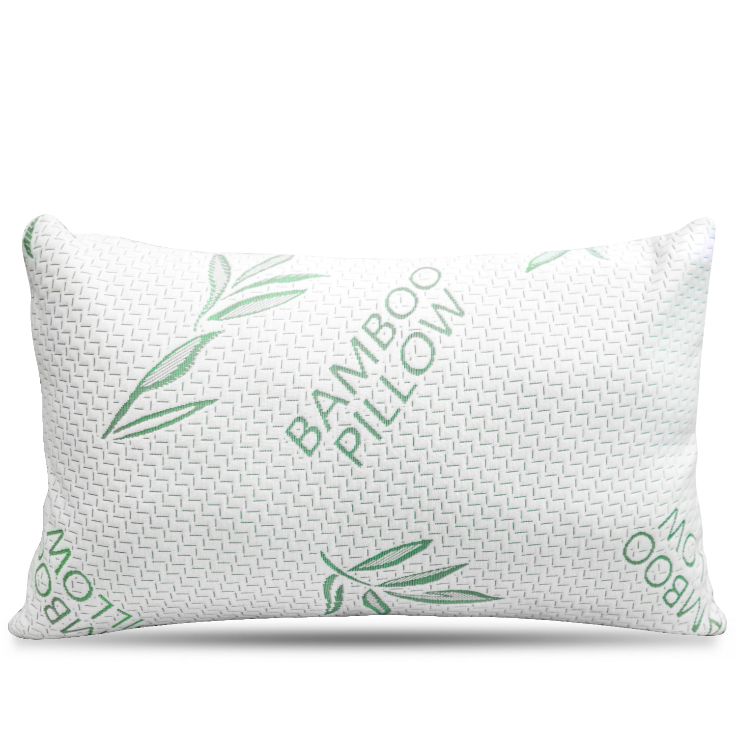 King Size Bamboo Pillow, Memory Foam Bed Pillows with Washable Pillowcases, King