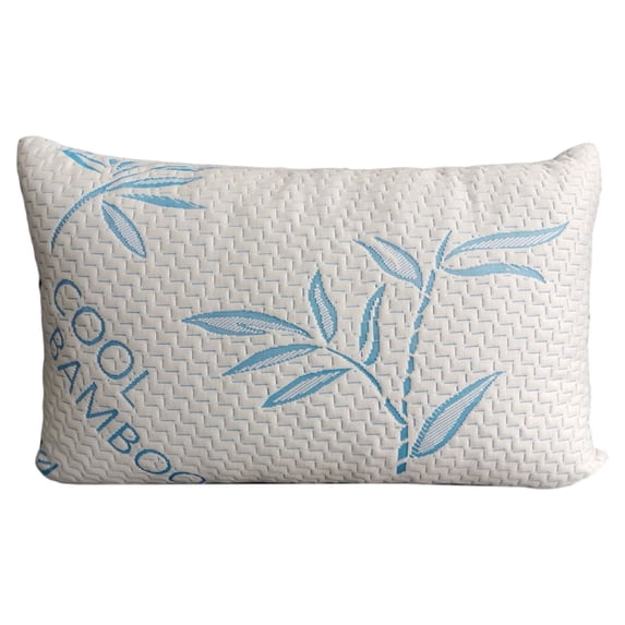 King Size Bamboo Pillows - Shredded Memory Foam Adjustable Bamboo Pillow - Hypoallergenic, Removable/Washable Bamboo Cover,King Size Sleeping Pillow- 1 Pack