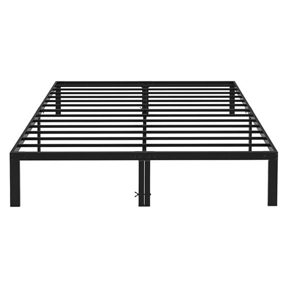 King Size Bed Frame, 14 Inch Platform Bed No Box Spring Needed, Sturdy Metal Bed Frame King Size, Storage Space Under The Bed Heavy Duty Frame Bed, Black