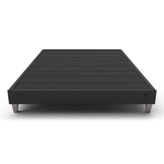 King Size Bed Frame With Quick Setup - No Tools Required, Modern Faux Legs, Grey Upholstered Fabic Covered For Foundation Express And Hassle- Setup, Tools,