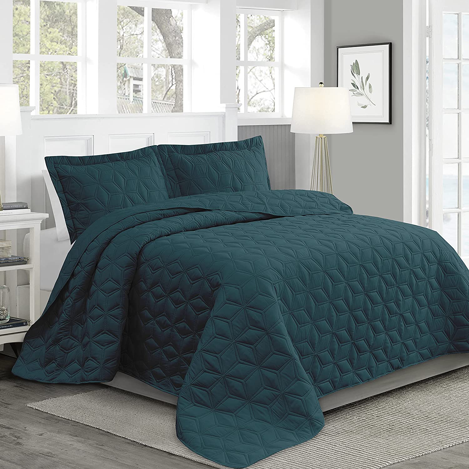 King Size Bedspreads Oversized (118"x106") California King Quilt Set