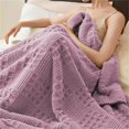 thumbnail image 1 of King Size Blanket Cozival Extra Large Fleece Throw Blanket 200X230Cm, Textured Cozy Fuzzy Nap Blanket for Office, Soft Warm Cover for Sofa Bed, Lightweight, Plush Throw Blanket, B, 1 of 8
