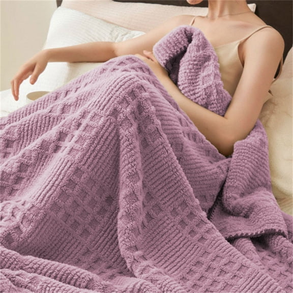 King Size Blanket Cozival Extra Large Fleece Throw Blanket 200X230Cm, Textured Cozy Fuzzy Nap Blanket for Office, Soft Warm Cover for Sofa Bed, Lightweight, Plush Throw Blanket, B