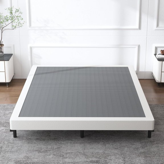 King Size Box Spring 5 Inch High, Heavy Duty Mattress Foundation,Sturdy Box Springs Only with Fabric Cover Set, Easy Assembly, Noise Free
