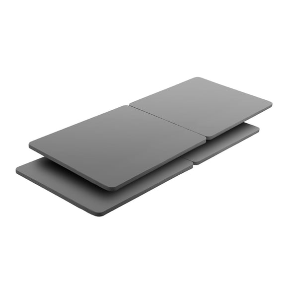 King Size Bunkie Board, 1.5 inch Mattress Support Slats - Wooden Bed Foundation 4 Piece Set, Gray - King Bed Frame Support