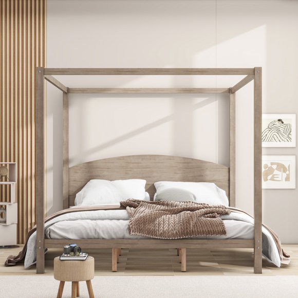 Canopy Wood Bed Frame