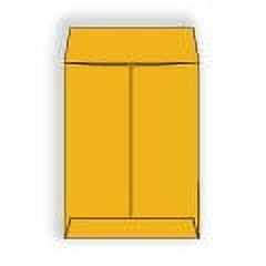 King Size Catalog Envelope, 14" x 18", Brown Kraft (SFI Certified), 28 lb, Vellum Finish, Center Seam, No Window, Ungummed, Flap Extended - Box of 100 Envelopes