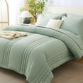 thumbnail image 1 of King Size Comforter Set - 7 Pieces Bed in a Bag Sage Green Comforters King Size Bed Set, Soft Bedding Set with All Seasons Comforter, Sheets, Pillowcases & Shams, 1 of 16