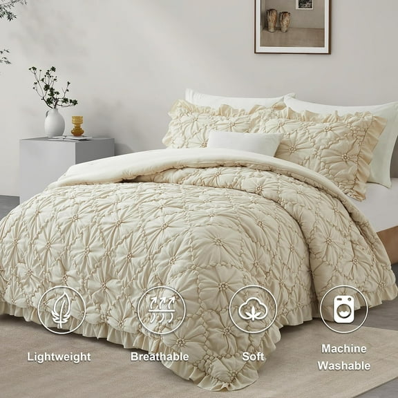 King Size Comforter Sets, Beige Bedding Comforter Set