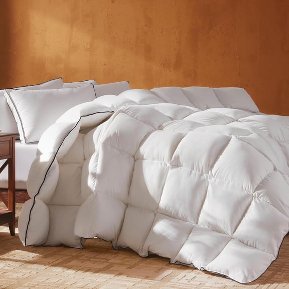 King Size Cotton Goose Down Fiber All Season Quilted Comforter Duvet Insert