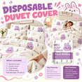 thumbnail image 1 of King Size Disposable Bed Sheets For Travel, Disposable Sheet Set, Disposable Sheets For Travel, Portable Travel Sheets Disposable Bedding 4 Piece Set, 1 of 6