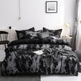 thumbnail image 1 of King Size Duvet Cover Bedding Set Modern Black Marble, 1 of 5