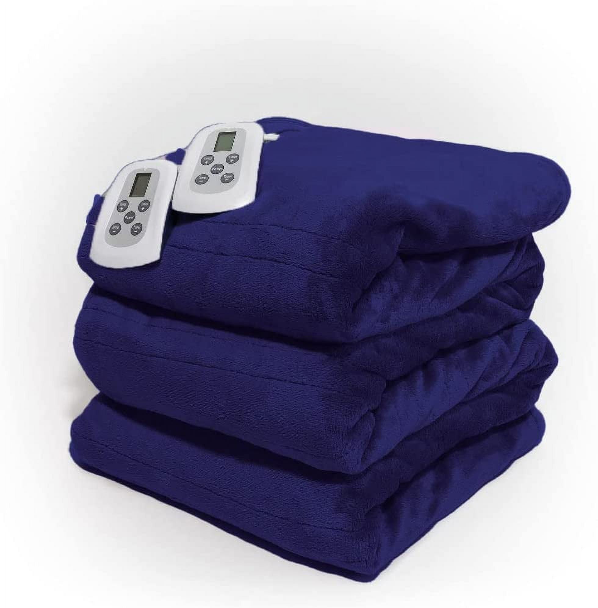 King Size Electric Heated Blanket with Dual Controllers,