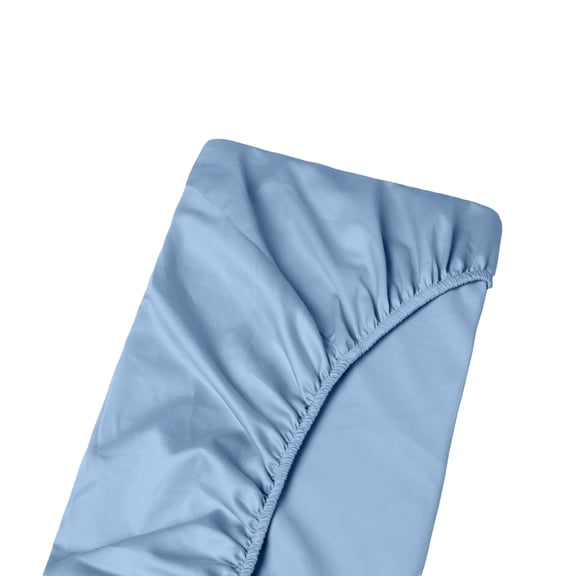 King Size Extra Deep Pockets Fitted Sheet Only - 600-Thread Count 100% Pure Egyptian Cotton, 21 inches Deep Pockets Fitted Sheet, Soft, Sateen Weave - Light Blue Color