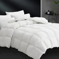 thumbnail image 1 of King Size Feather Down Comforter - All Season White Duvet Insert, Lightweight Box Stitched, Fluffy Breathable, Ultra Soft Quiet Hotel Style with 8 Tabs(90" x 106"), 1 of 13