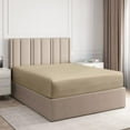 thumbnail image 1 of CGK Linens Hotel Luxury Single Fitted Sheet Only - King Size Wrinkle-Resistant Bottom Sheet, Fits Mattress Up To 16", Cream, 1 of 5
