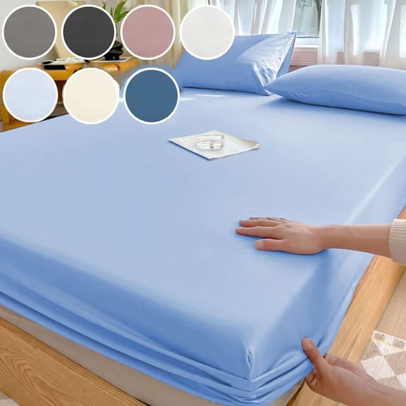 King Size Fitted Sheet 78x71 Inch, Deep Pocket Bed Cover for 15 Inch Mattress, Non Slip All Around Elastic, Soft Polyester Knit Mattress for Double Bed