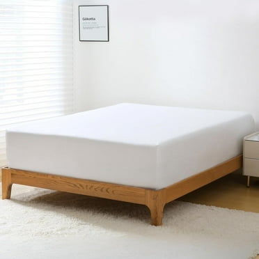 King Size Fitted Sheet with Elastic Corner Straps, 100% Bamboo Rayon Fitted Sheet, Easy & Secure Fit, Super Soft Breathable Luxury Cooling Fitted Sheet - 18 Inch Pocket (White)