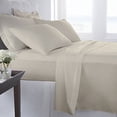 thumbnail image 1 of King Size Flat Sheet + 2PC Pillowcases Only - 400 Thread Count 100% Cotton - Fitted Sheets Sold Separately for Set - Solid (Ivory) by Splendid, 1 of 4