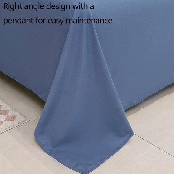 King Size Flat Sheet,Hotel Quality King Flat Sheet,Plain Bed Sheet,Brushed Microfiber Top Sheet,Ultra Soft & Breathable,Wrinkle-Free,Single Flat Sheet(Blue 90*80in)from QiwagFerng