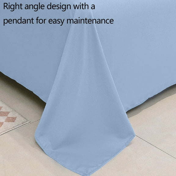 King Size Flat Sheet,Hotel Quality King Flat Sheet,Plain Bed Sheet,Brushed Microfiber Top Sheet,Ultra Soft & Breathable,Wrinkle-Free,Single Flat Sheet(Sky Blue 90*80in)from QiwagFerng