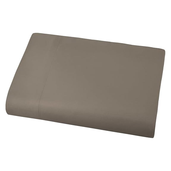 King Size Flat Sheet Only, 132"x110" Oversized Top Sheets Only, Taupe Bedding, Easy Care Cal/King Flat Bed Sheets - Stay Tucked on Deep Pocket Mattresses, Dark Taupe