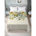 thumbnail image 1 of King Size Flat Sheet Only, Green Eucalyptus Leaves Soft Brushed Microfiber Bed Sheets, Retro Rustic Botanical Floral Hotel Quality Breathable Bedding Top Sheet, Easy Care, 90"x102", 1 of 9