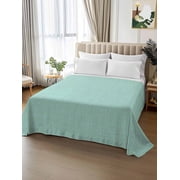 King Size Flat Sheet Only,Pure Color Mint Green Soft Top Bed Sheets Breathable Bedding Sheet Vintage Monochrome Art Microfiber Hotel Luxury Top Sheets
