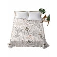 thumbnail image 1 of Queen Size Flat Sheet Only, Spring Floral Soft Brushed Microfiber Bed Sheets, Vintage Botanical Watercolor Elegant Hotel Quality Breathable Bedding Top Sheet, Easy Care, 90"x102", 1 of 9